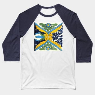 Amarillo talavera tile abstract yellow azulejo Baseball T-Shirt